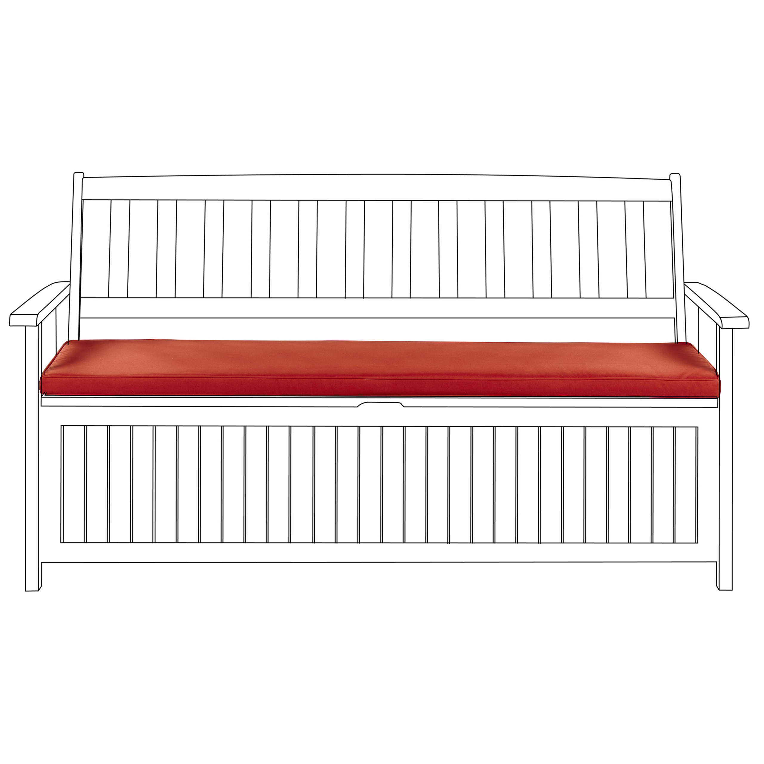 Puutarhapenkin pehmuste SOVANA  Tummanpunainen