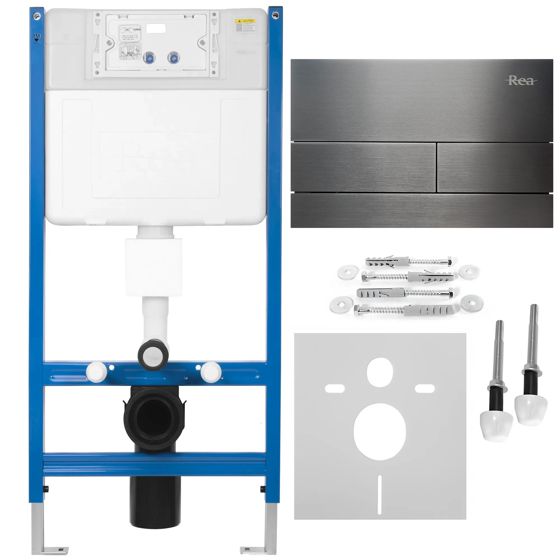 REA Uppoasennusteline K011A-Q + T-Painike Titaani Titaani, 16X52,5X103,5Cm