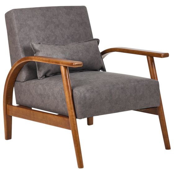 Nojatuoli SKARA keinonahka Tummanruskea