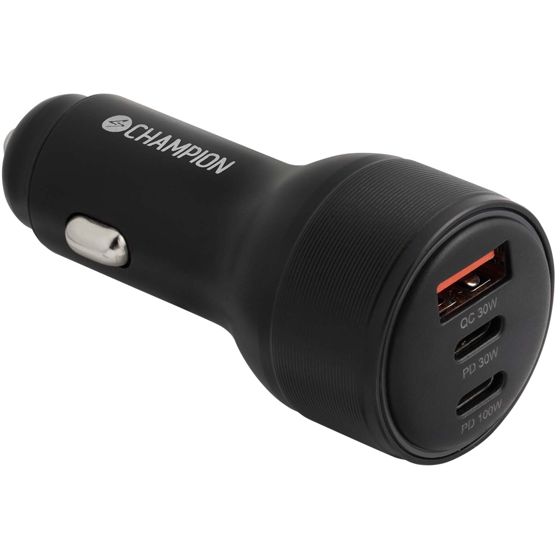 USB-laturi 130 W, 3-porttinen QC/PD, musta