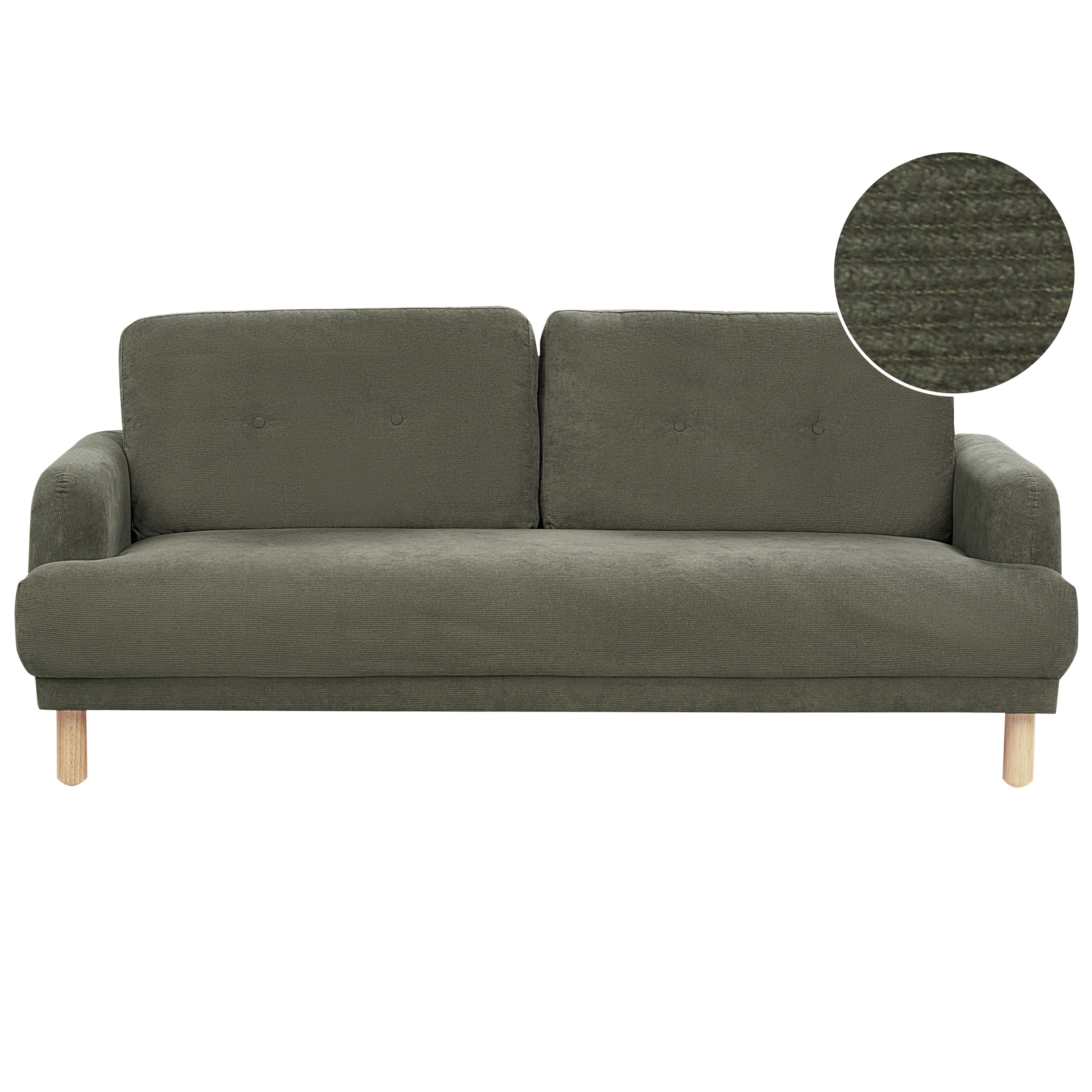 Sohva TUVE vakosametti Tummanvihreä 3-istuttava