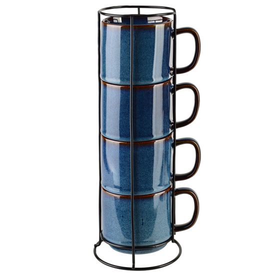 Muki posliini Affekdesign Evie Dark Blue 9,5x13x8,5 tummansininen 4kpl
