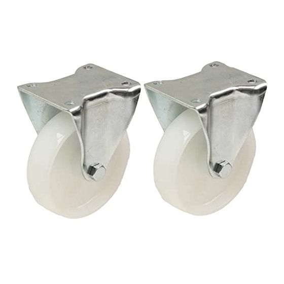 2 - 80mm 3" tuuman nailonpyörät - raskaan sarjan kiinteät pyörät 120kg kukin