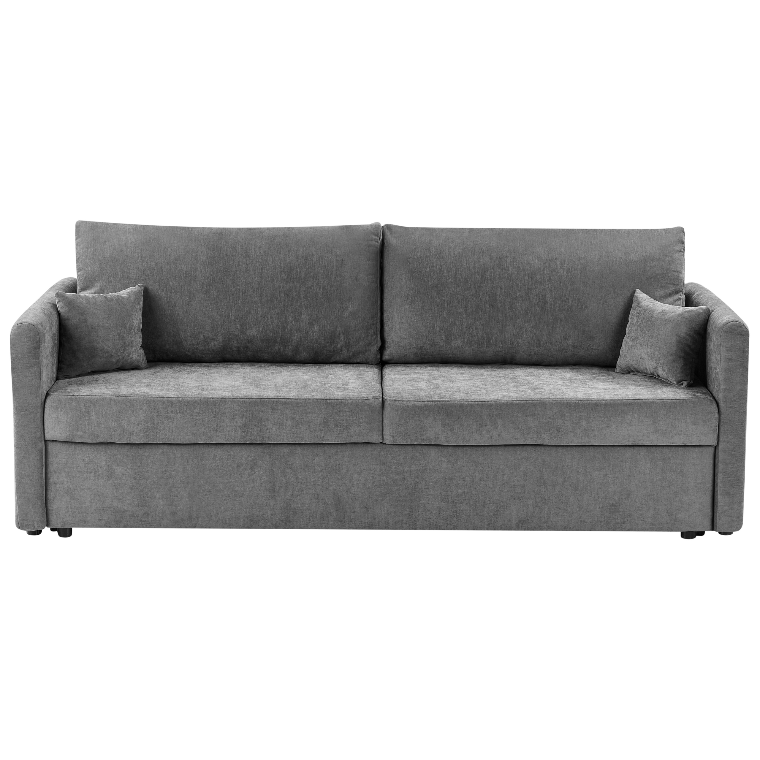 Vuodesohva BLEIK kangas Vaaleanharmaa säilytystila 3-istuttava