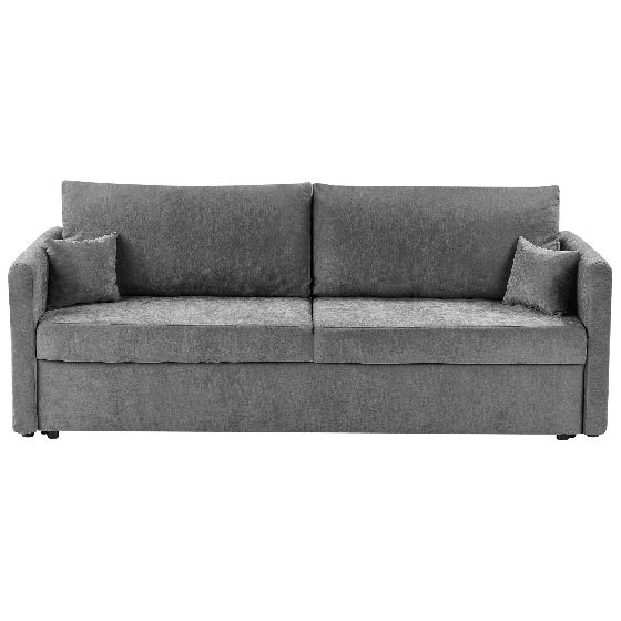 Vuodesohva BLEIK kangas Vaaleanharmaa säilytystila 3-istuttava