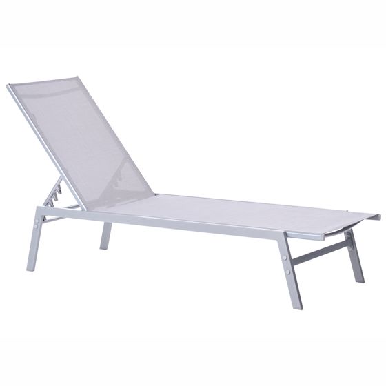 Aurinkotuoli NOLI kallistettava metalli Harmaa