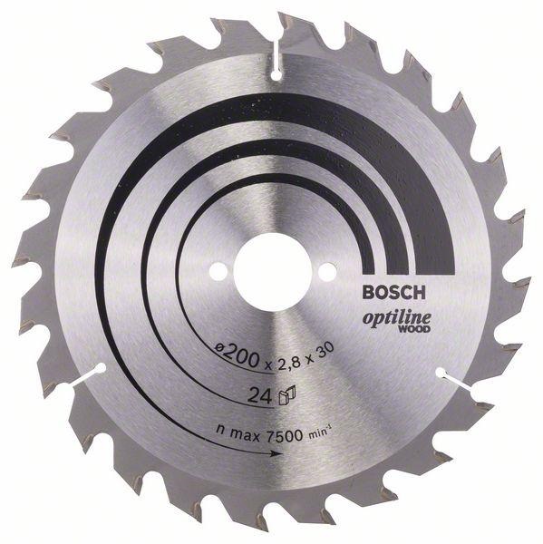 Bosch Optiline Wood -Pyörösahanterä 200x30 mm, 24 hammasta