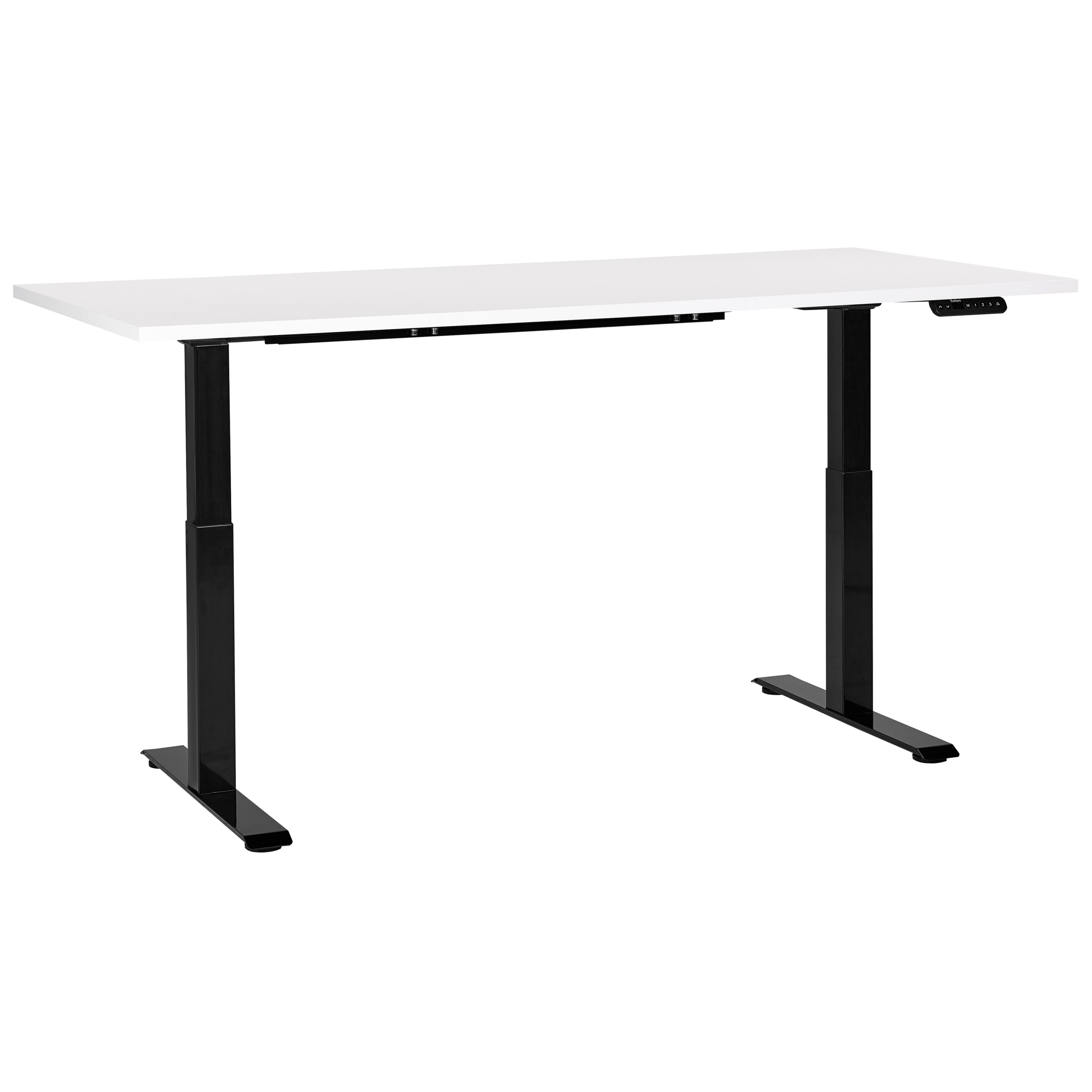 Sähkösäädettävä työpöytä DESTINES Valkoinen/musta 180 cm 80 cm