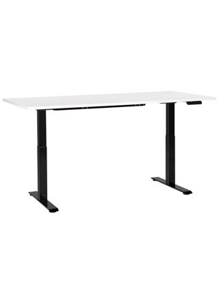 Sähkösäädettävä työpöytä DESTINES Valkoinen/musta 180 cm 80 cm