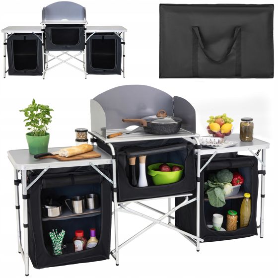 TOURIST-KEITTIÖKAAPPI kokoontaitettava puutarhalaukku RETKIpöytä