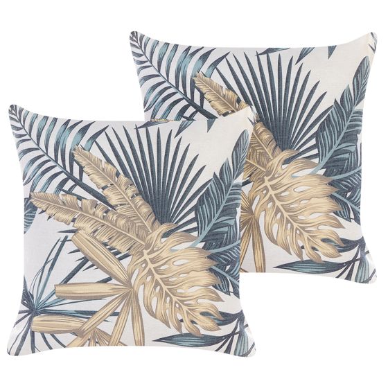 Koristetyynysetti 2 kpl TAGETES 45 x 45 cm Monivärinen Kasvikuvio