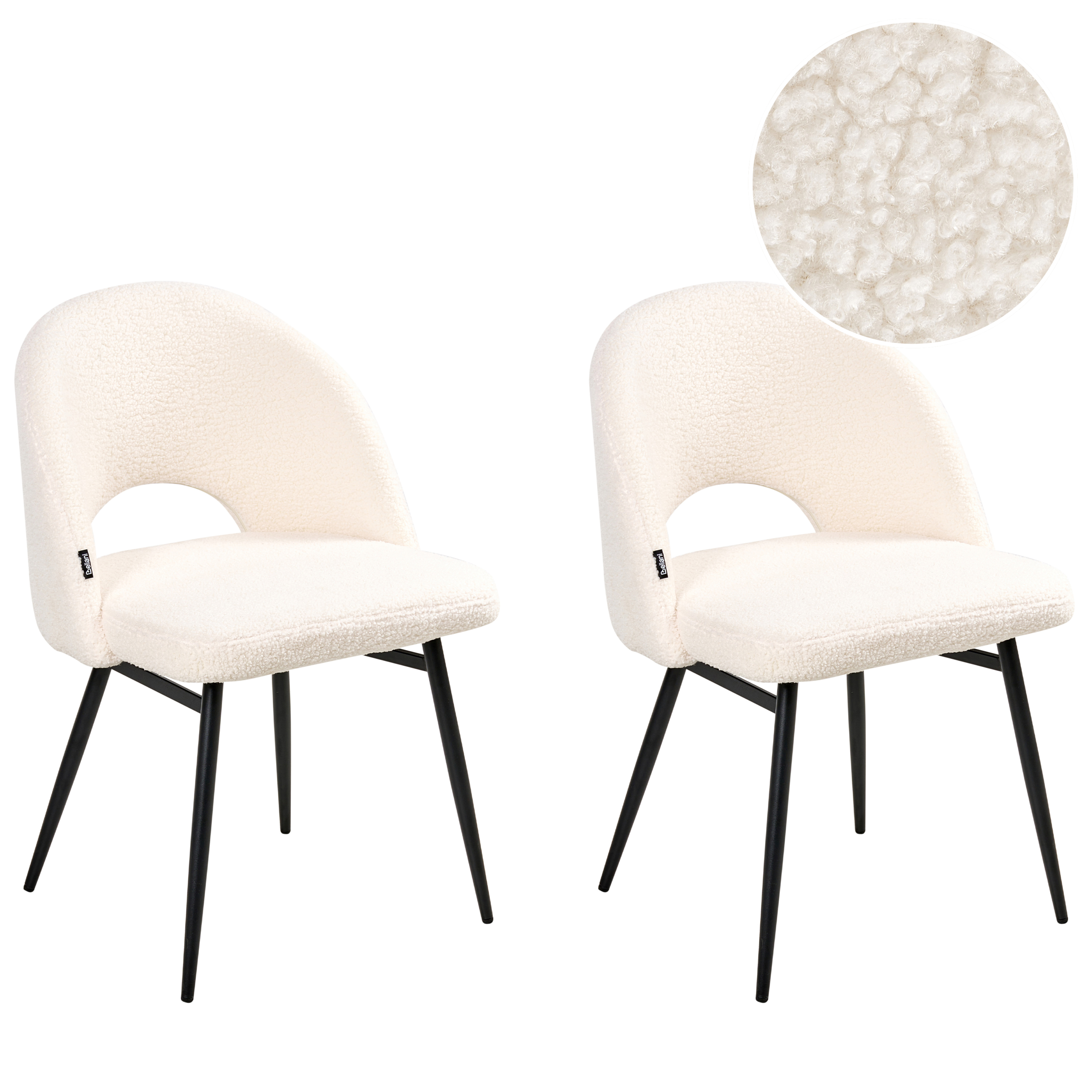 Ruokatuolisetti 2 kpl ONAGA  buklee Valkoinen