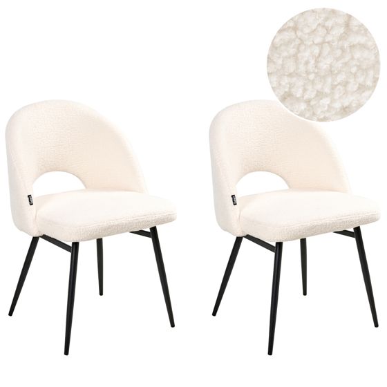 Ruokatuolisetti 2 kpl ONAGA buklee Valkoinen