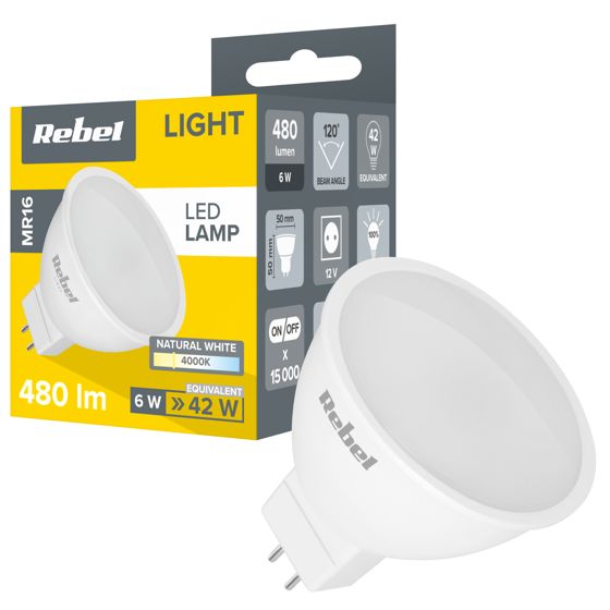 LED-lamppu Rebel 6W, MR16, 4000K, 12V