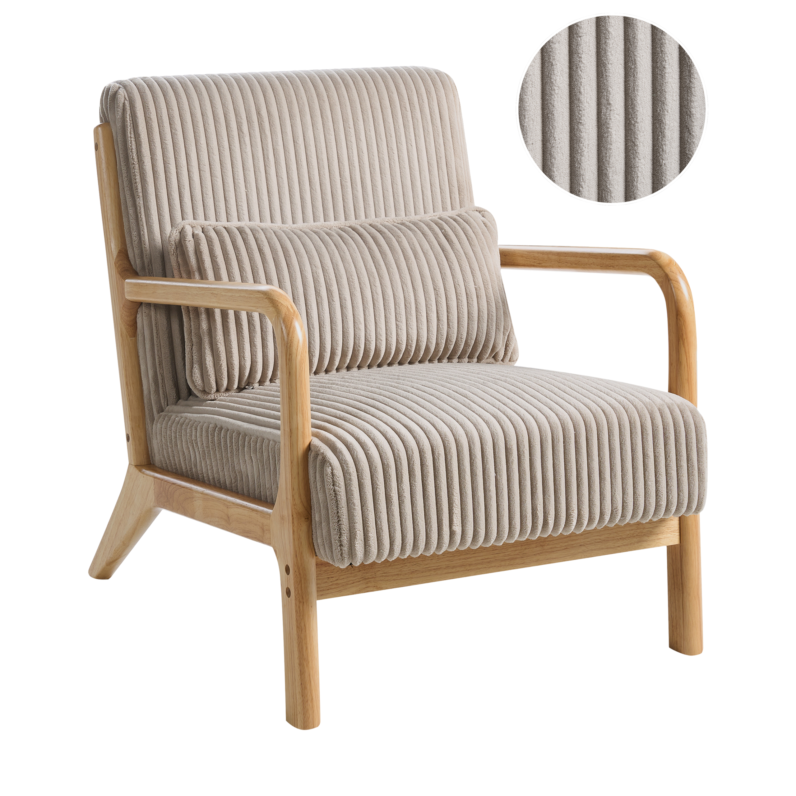 Nojatuoli SORSELE Vakosametti Beige