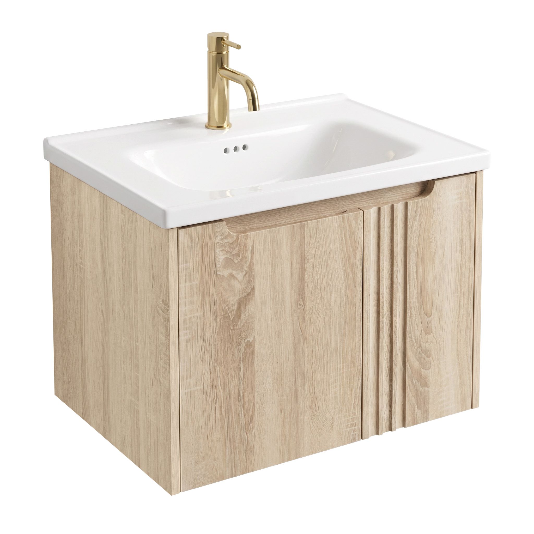 REA Kylpyhuonekalustesarja Pesualtaalla Db86-60L-3 Light 60Cm Beige, 47,5X60X46Cm