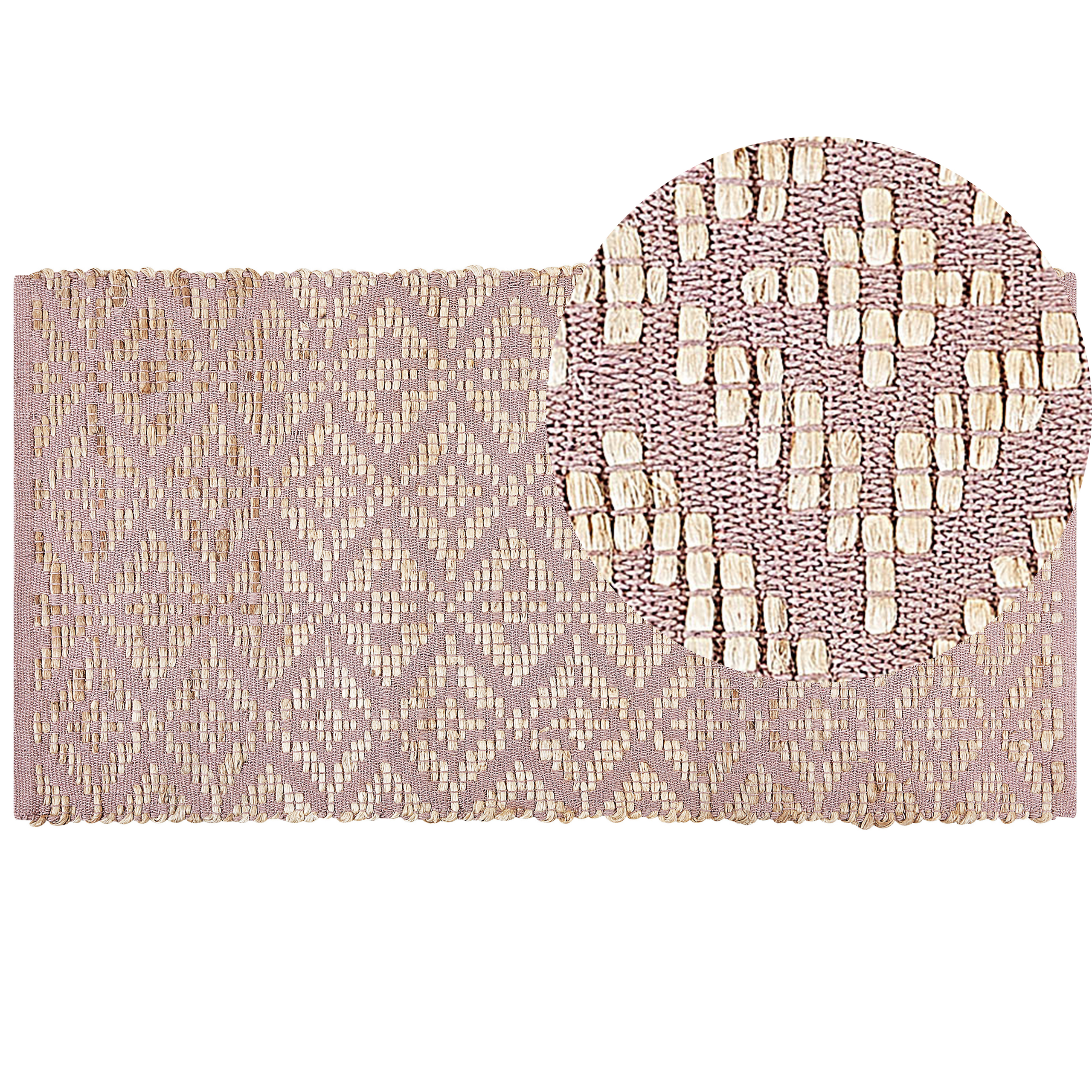 Matto GERZE Vaaleanpunainen 80 x 150 cm Puuvilla