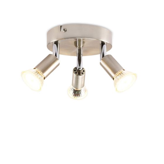 NETTLIFE LED - kattovalaisin GU10 - 3 modernia pyöreää kattokohdevaloa 350° kattokohdevalot keittiöön, käytävään