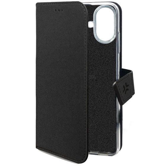 Wally Wallet Case iPhone 16e Musta