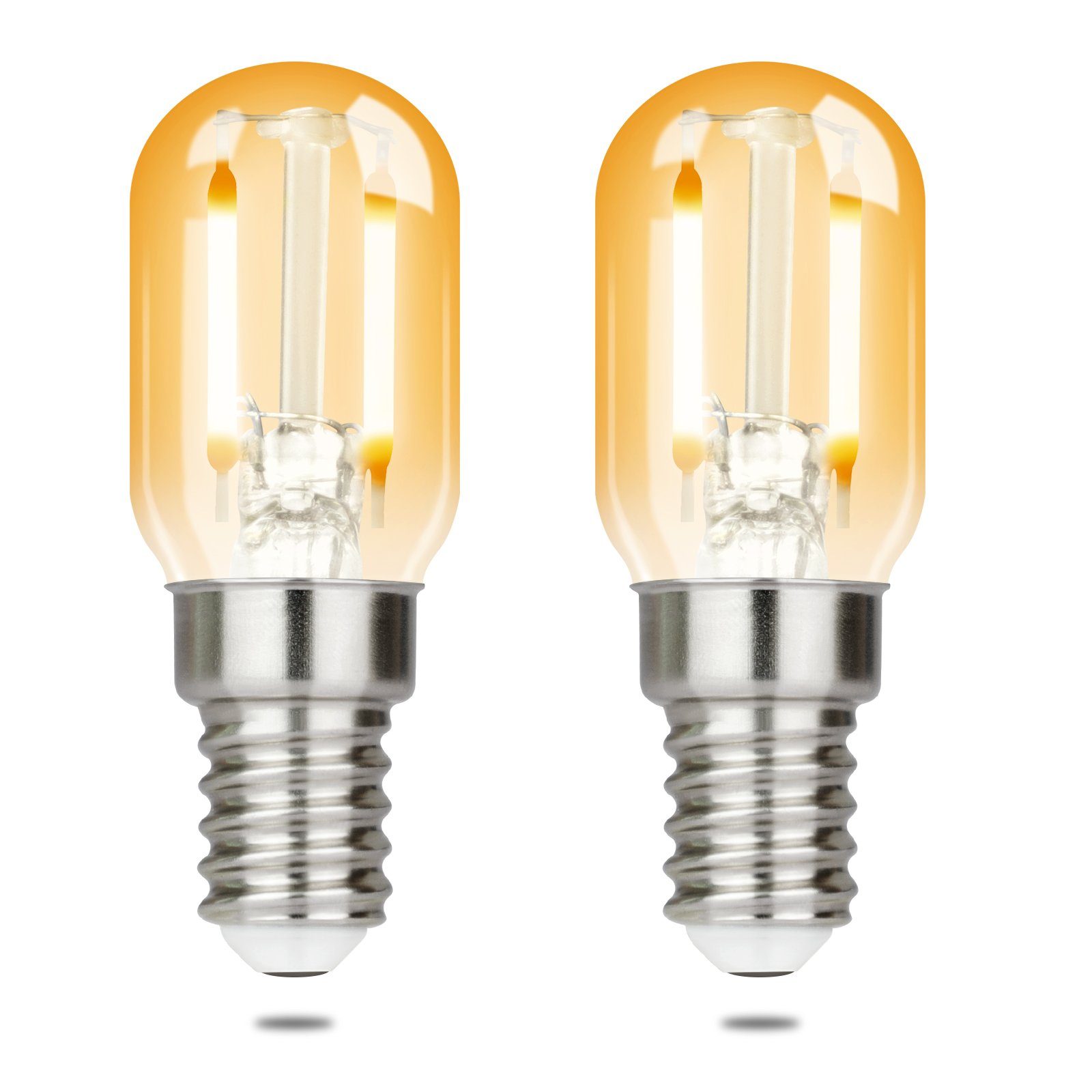 NETTLIFE 2 kpl E14 T22 LED-vintage-lamppuja, 2 W, retro, 2700 K, lämmin valkoinen, energiansäästölamppu, E14-kanta, ei-himmennettävä