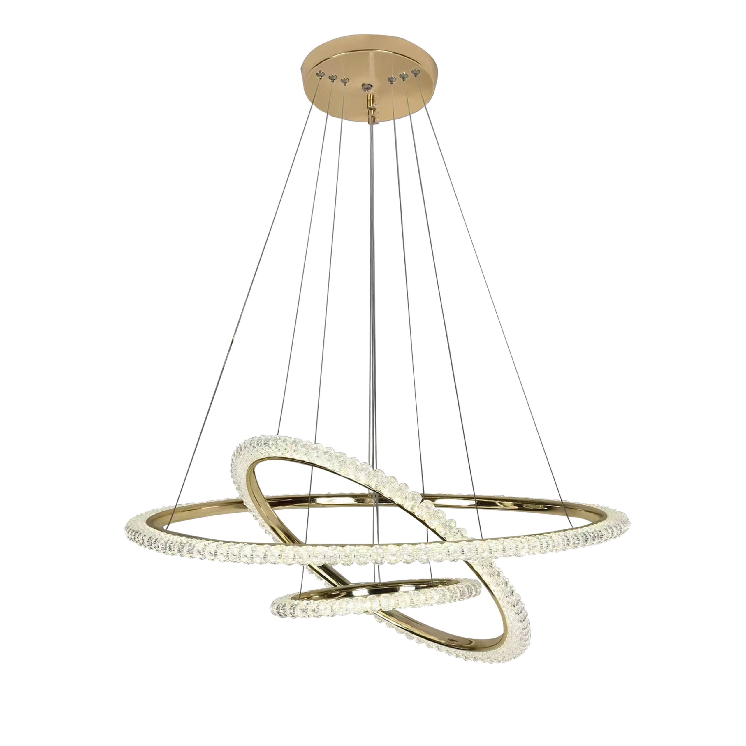 Toolight Riippuvalaisin LED G036-CP Kulta 30x65x30cm
