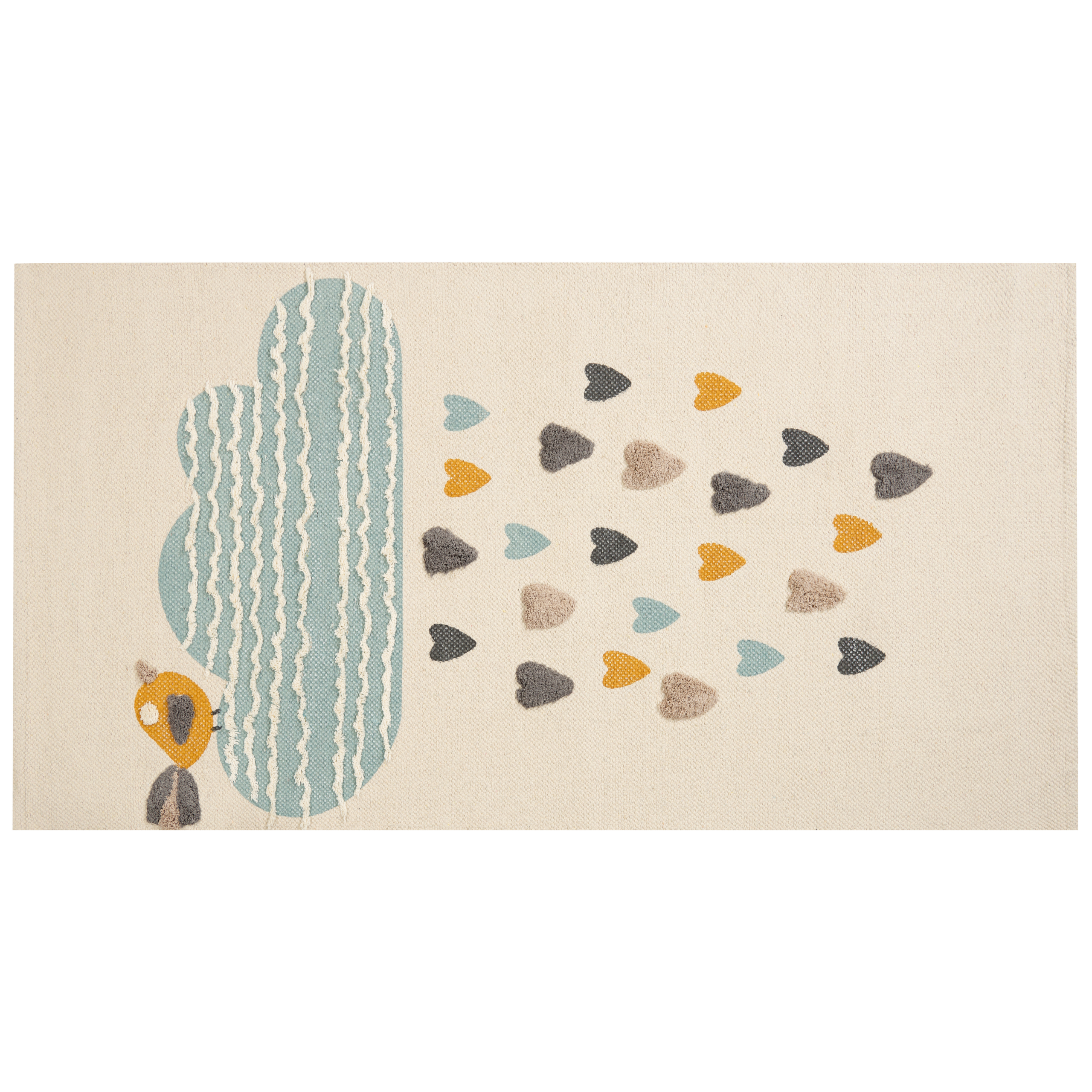 Lastenhuoneen matto BLANG Beige 80 x 150 cm puuvilla