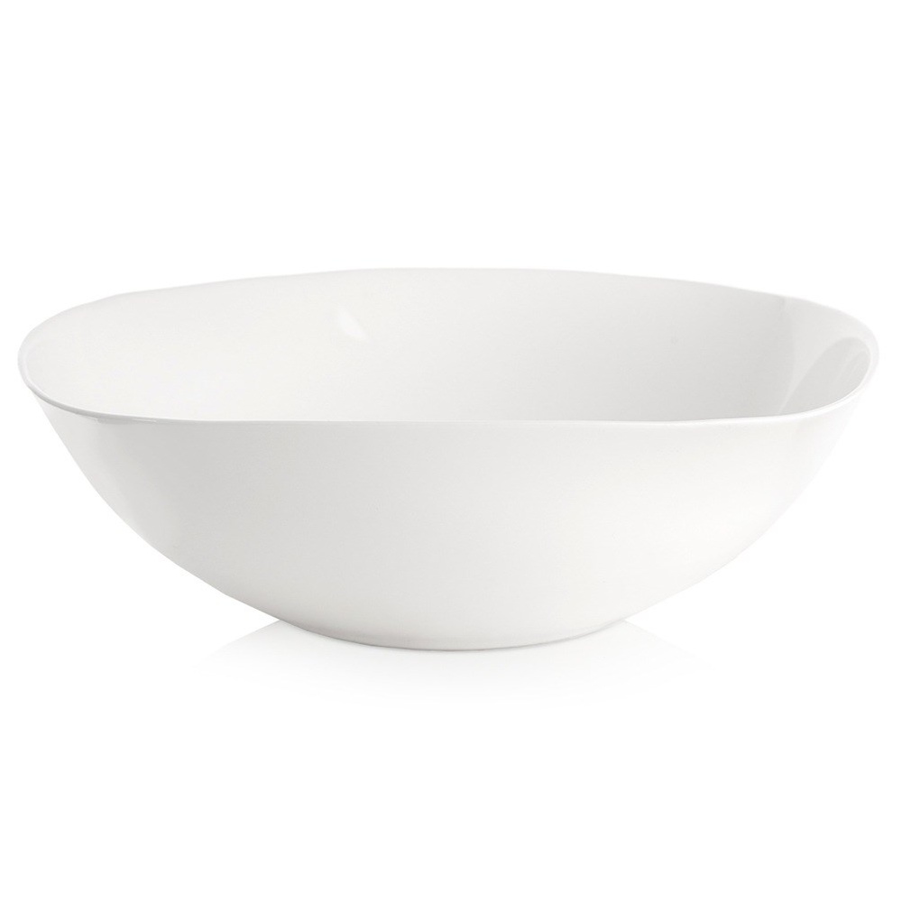 Valkoinen lasikulho LUNA 25 cm, 2 l