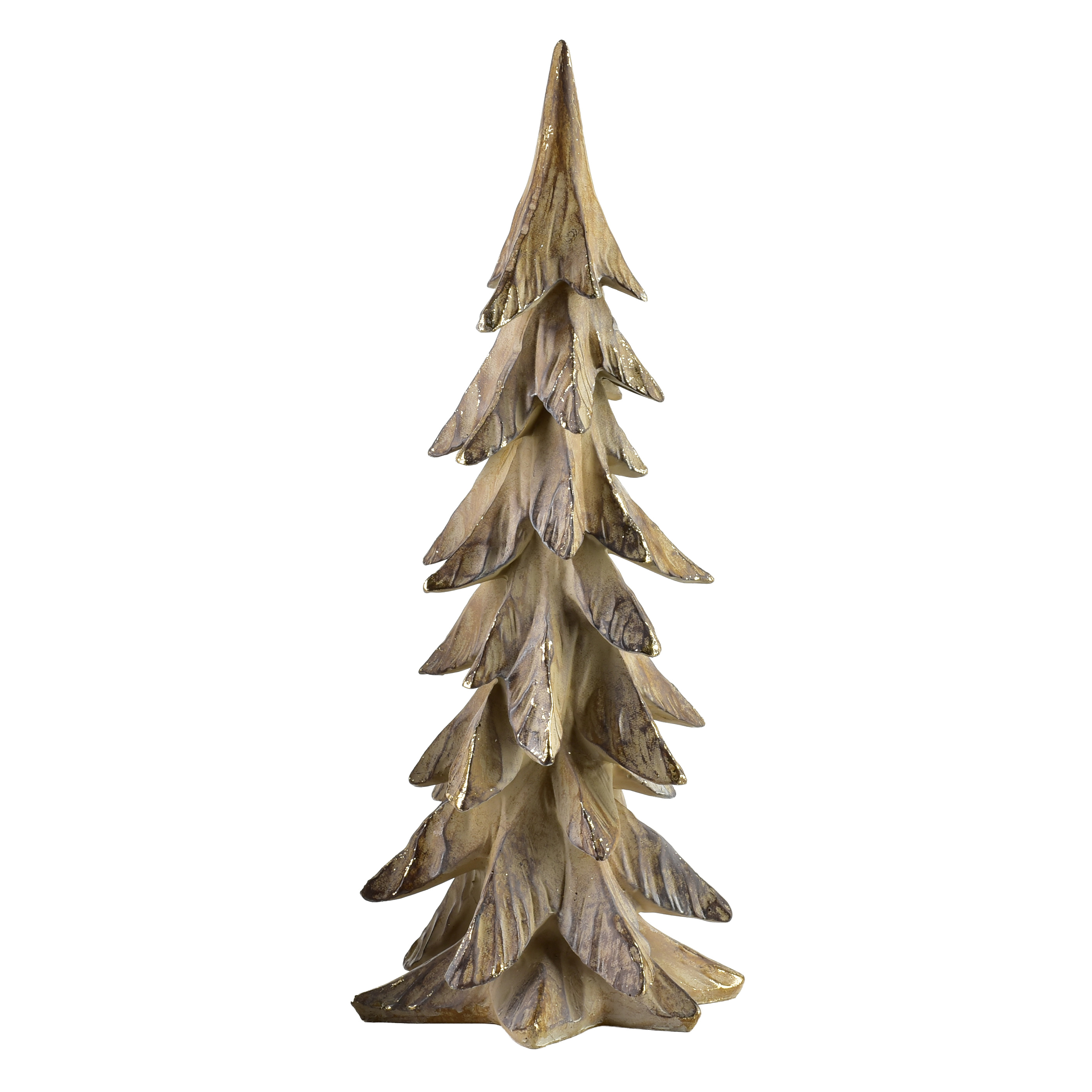 Kuusifiguuri Polyresiini Santa Lila 16,5x15,5x44 ruskea kullattu 1kpl