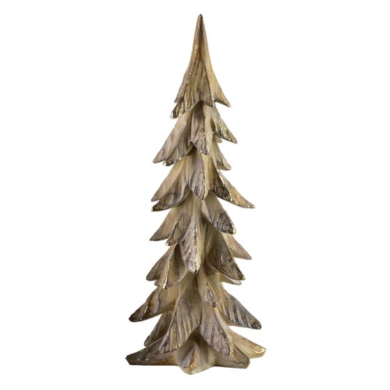 Kuusifiguuri Polyresiini Santa Lila 16,5x15,5x44 ruskea kullattu 1kpl
