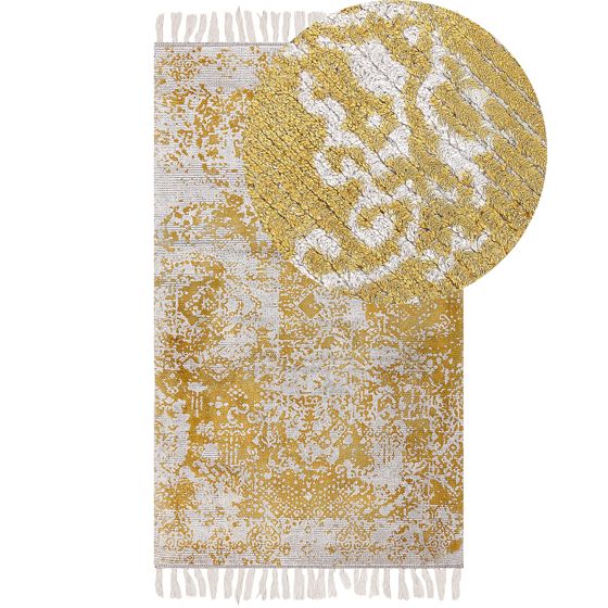 Matto BOYALI Sinapinkeltainen 80 x 150 cm viskoosi