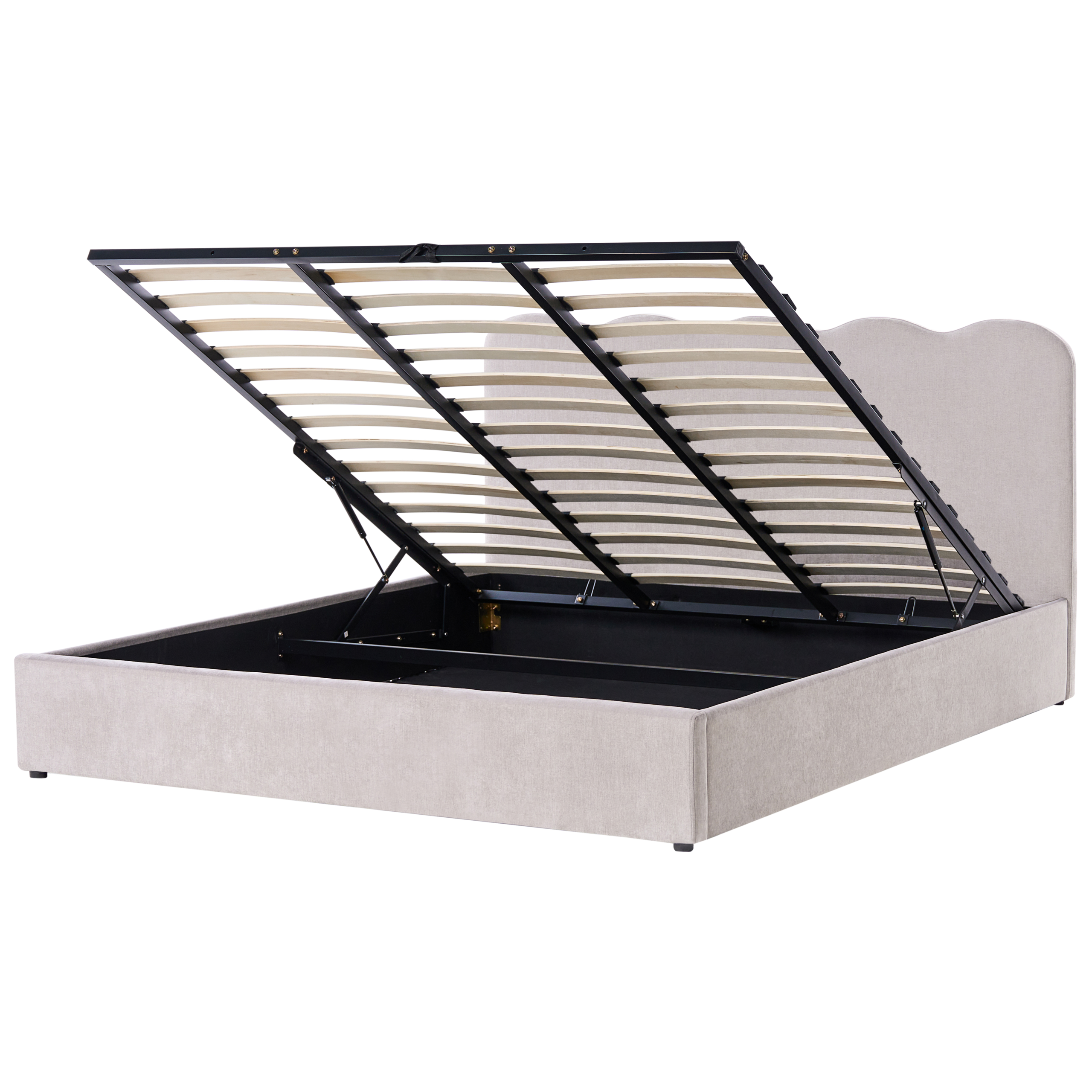 Sänky säilytystilalla kangas NANTERRE 180 x 200 cm Beige