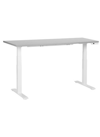Sähkösäädettävä työpöytä DESTINES Harmaa/valkoinen 160 cm 72 cm