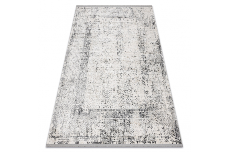 Matto moderni TULS 51324 Vintage, kehyskuviolla väri norsunluu / harmaa 200x290 cm