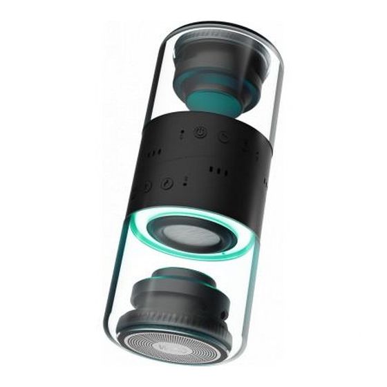 Kaiutin Bluetooth 5.0 WiShake Vibes 4 LED Setti Magneettipidike