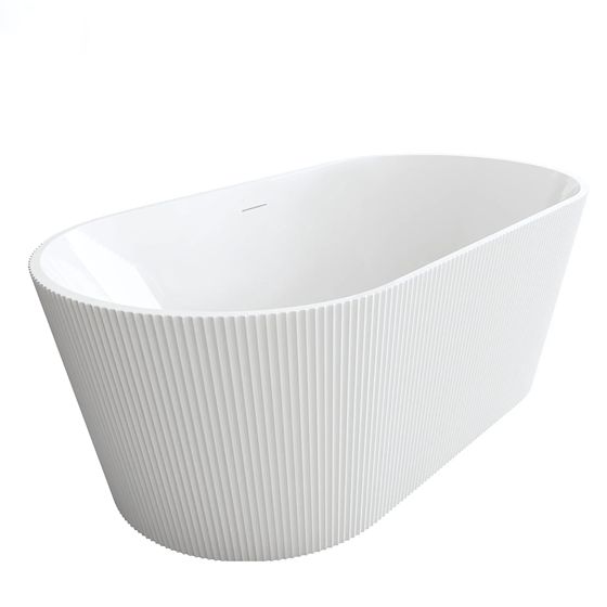 REA Vapaasti seisova kylpyamme Ofelia 170 mustalla ammeen tulppalla Valkoinen, 170X74X59, 5CM