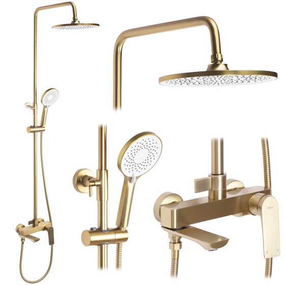 REA suihkusetti AVALON harjattu kulta, 50X23X153,1CM