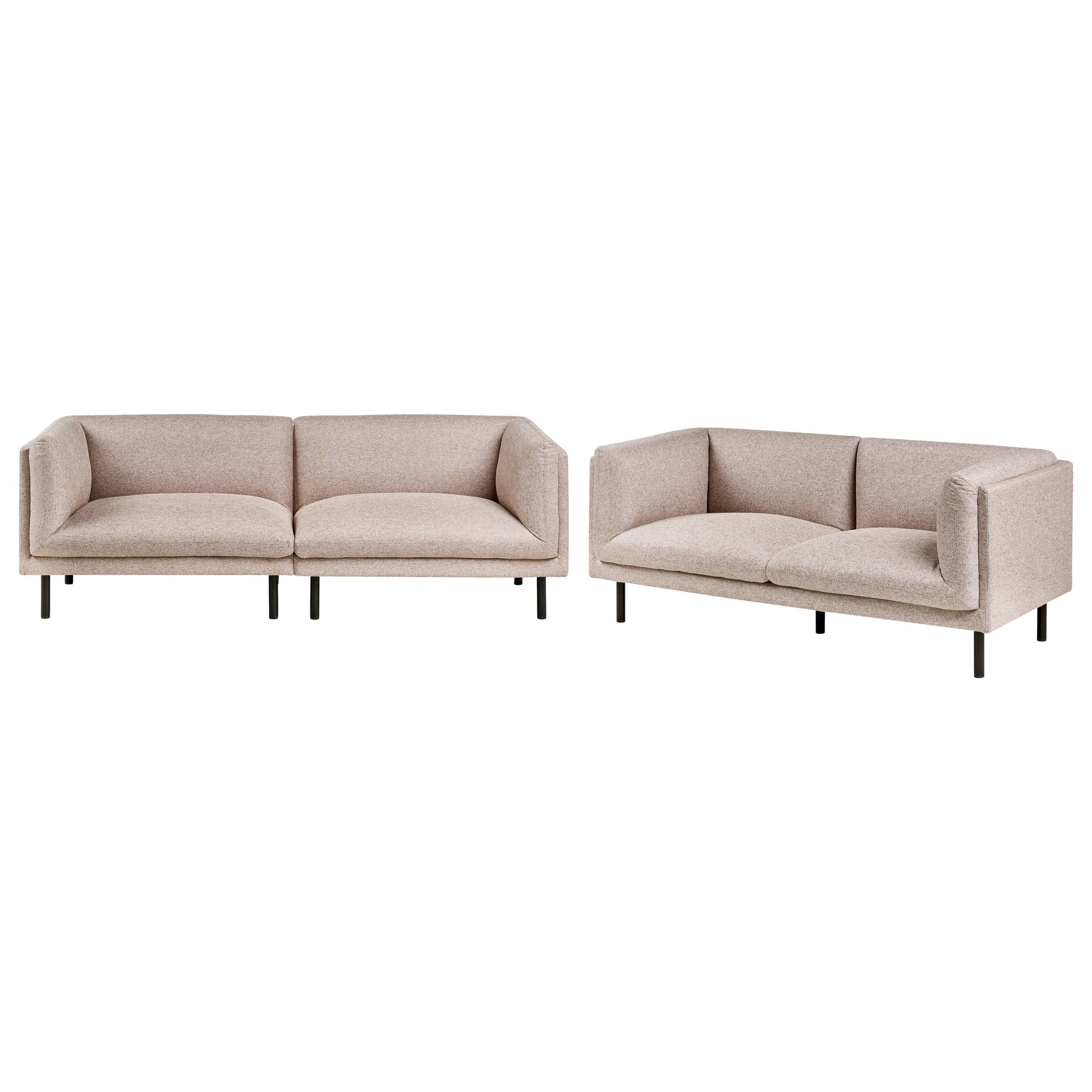 Sohvaryhmä 5-istuttava VORGOD kangas Vaaleanruskea