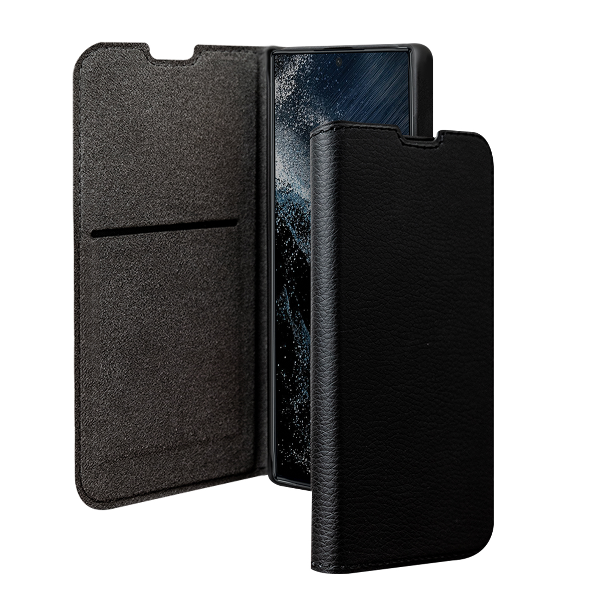 Folio-kotelo Galaxy S23 Ultra 5G -puhelimeen jalustatoiminnolla, GRS-sertifioitu