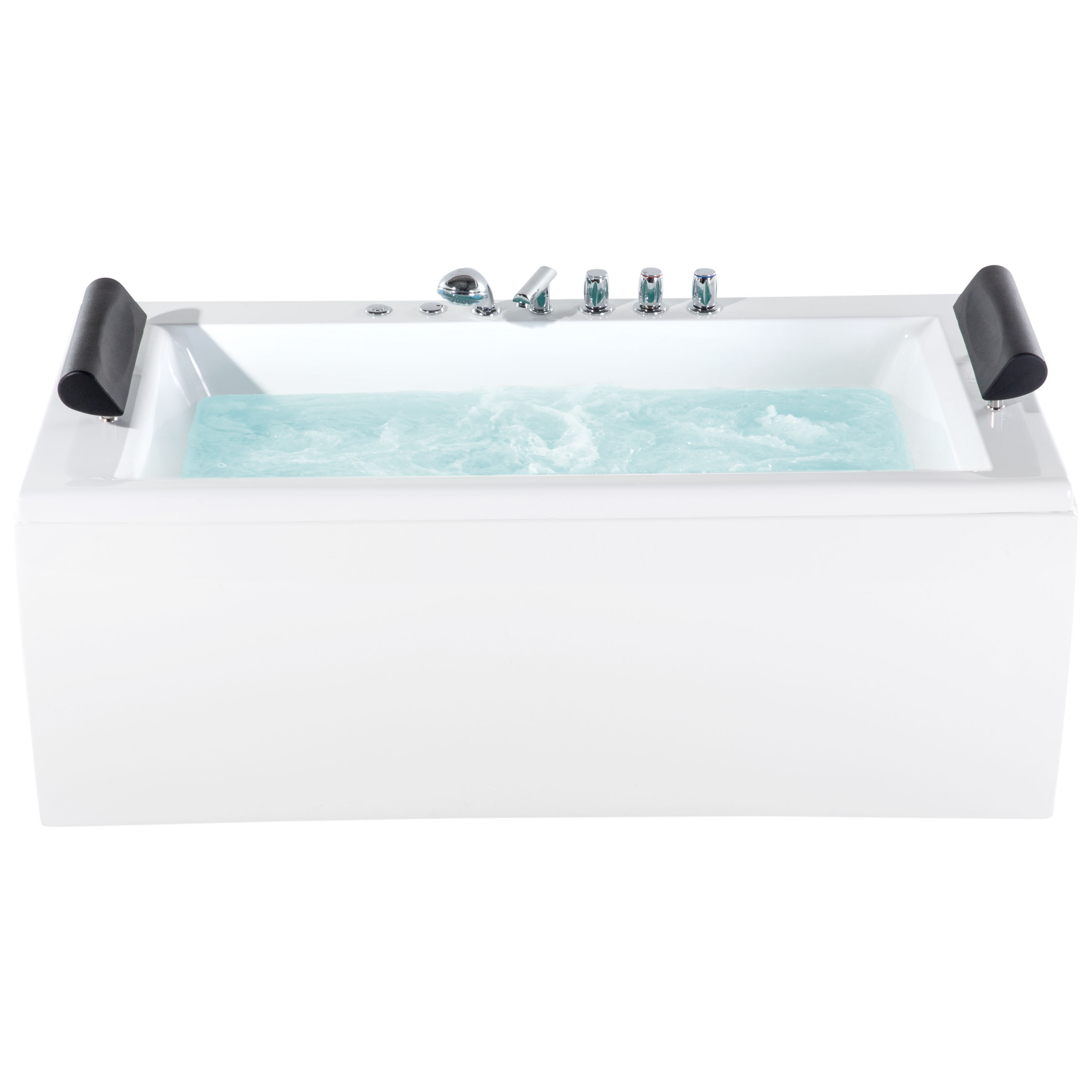 Kulmaporeamme LED-valolla MONTEGO 172 x 83 cm Valkoinen