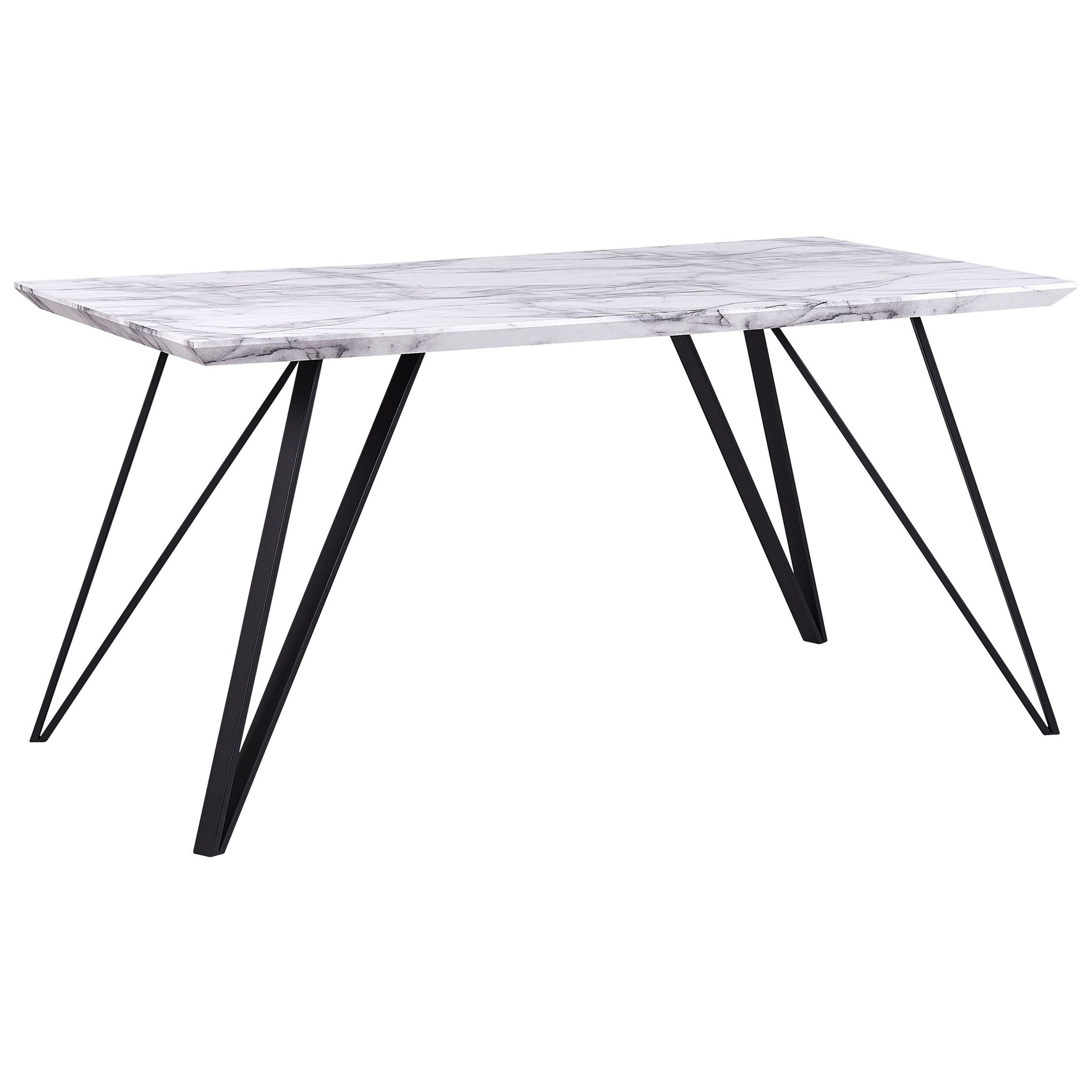 Ruokapöytä MOLDEN Marmorikuvio/musta 150 cm 80 cm