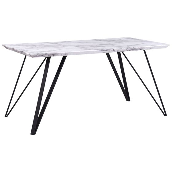 Ruokapöytä MOLDEN Marmorikuvio/musta 150 cm 80 cm