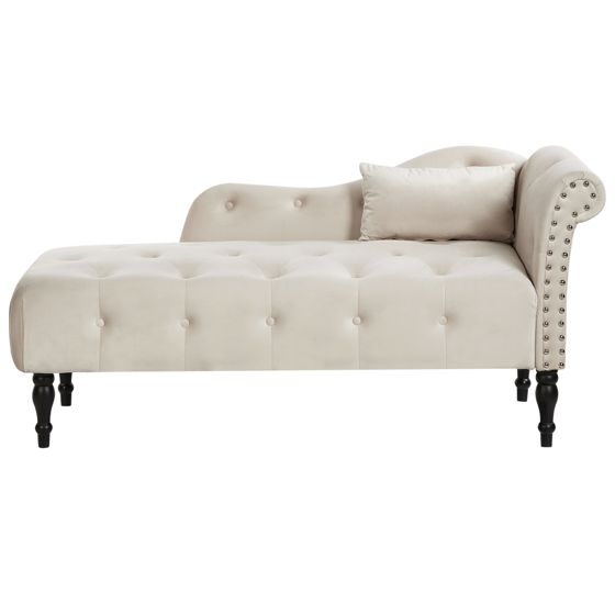 Divaani oikea IVRY sametti Vaaleanbeige