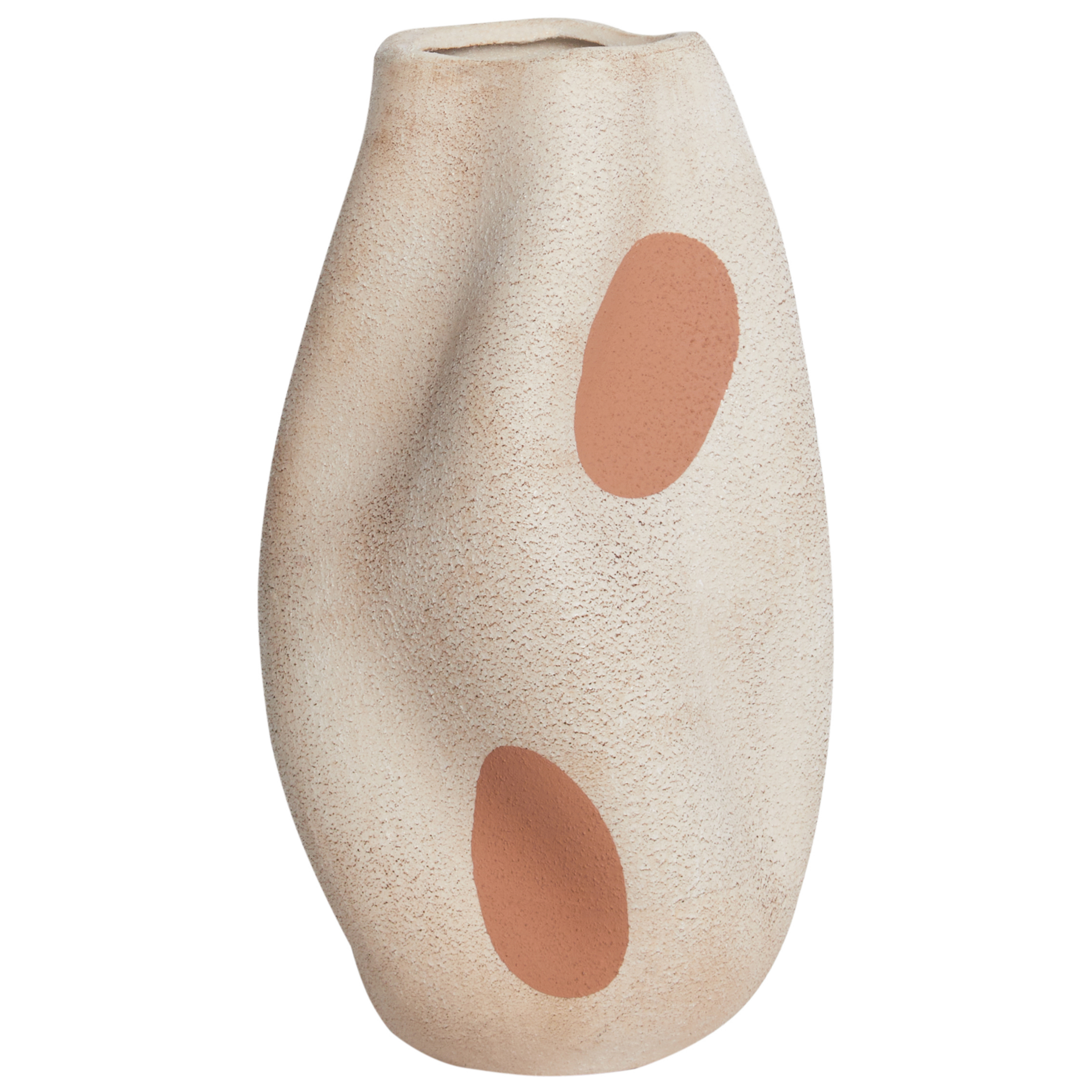 Kukkamaljakko BATOIDEA 25 cm Kivitavara Vaaleanbeige