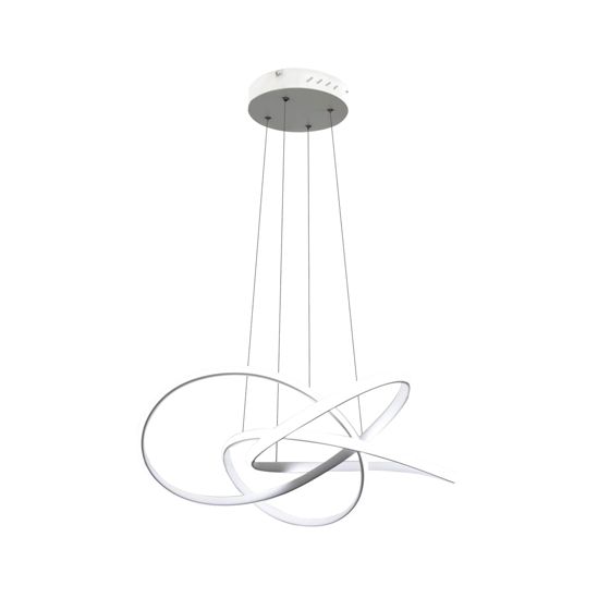 NETTLIFE LED - kattokruunu, olohuoneen, riippuvalaisimet, ruokapöytäValkoinen, 59W, himmennettäväKaukosäätimellä