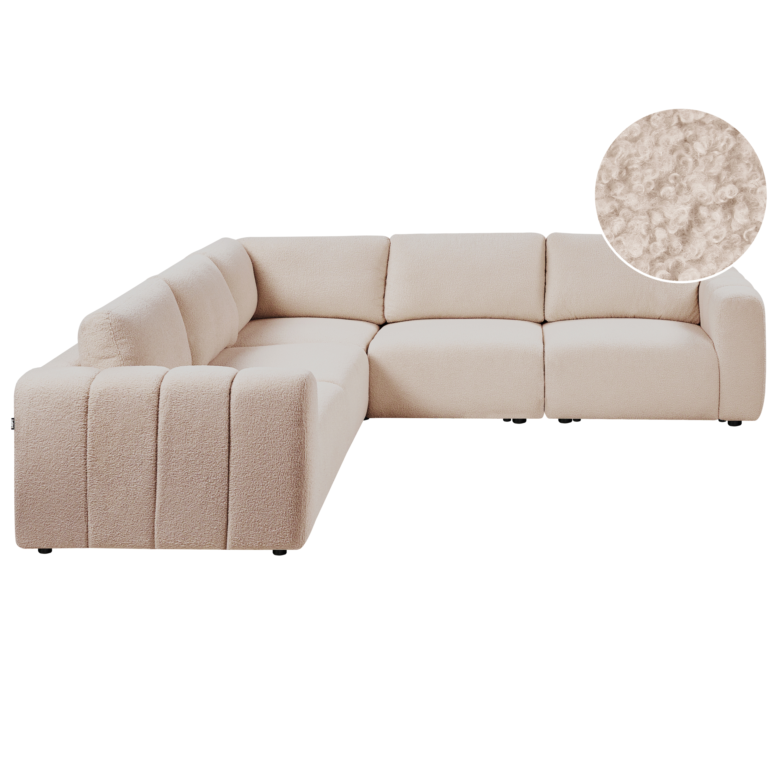 Moduulikulmasohva 5-istuttava KIVVIK Buklee Beige Oikea