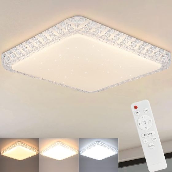 ZMH Himmennettävä LED-kattovalaisin kaukosäätimellä, 30 cm, 32 W, moderni