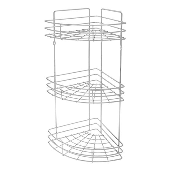 Alsea kylpyhuoneen kulmasuihkuhylly, 3 tasoa