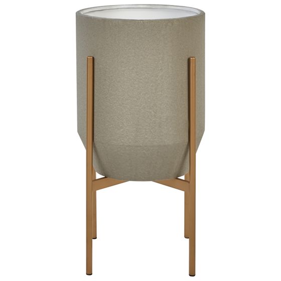 Korotettu kukkaruukku HYBRIDUM metalli 33 cm Harmaa