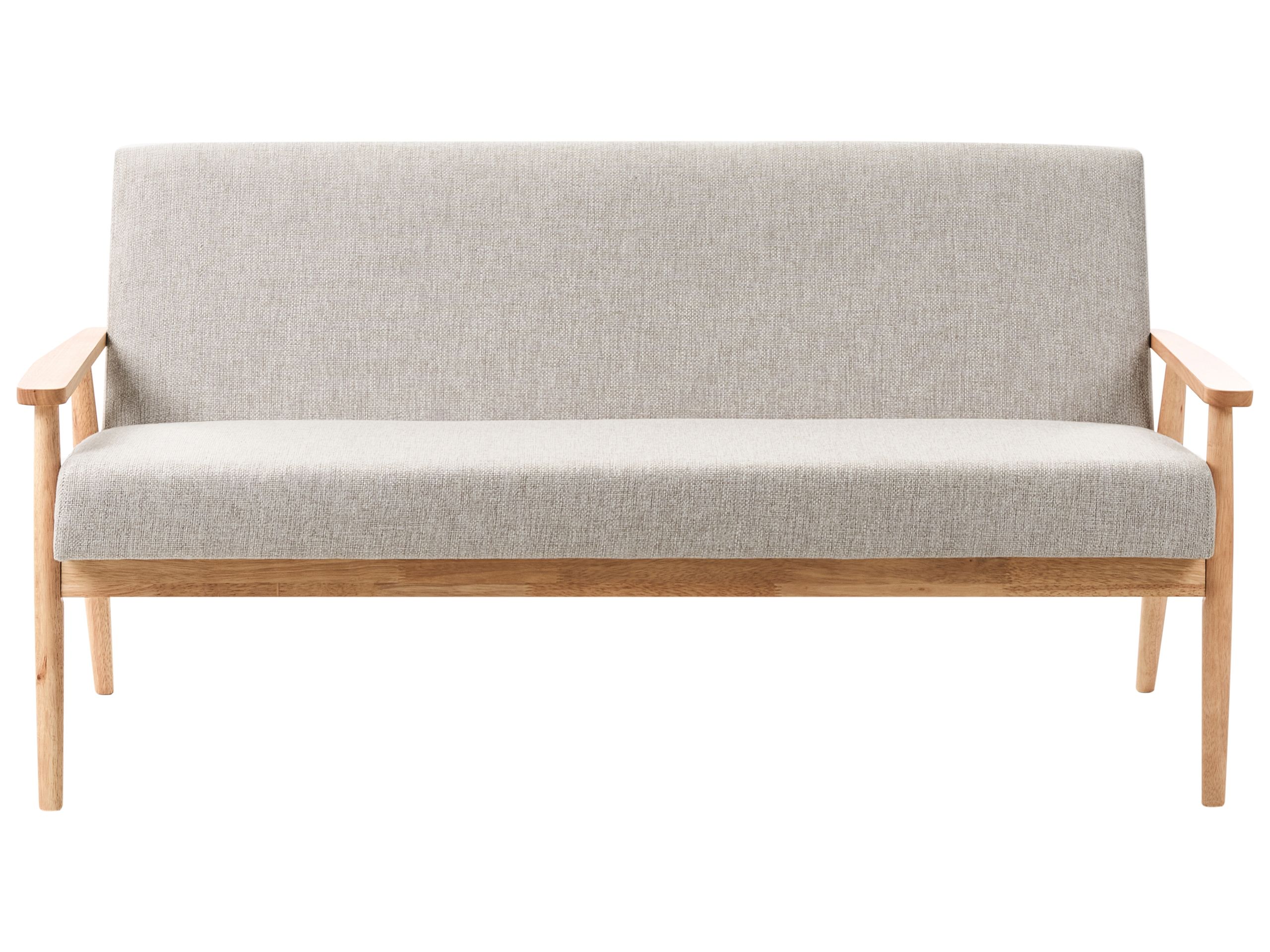 Sohva 3-istuttava ESRUM kangas Vaaleanruskea/harmaa