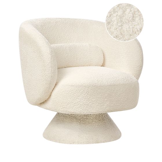 Pyörivä nojatuoli LIEKSA buklee Luonnonvalkoinen